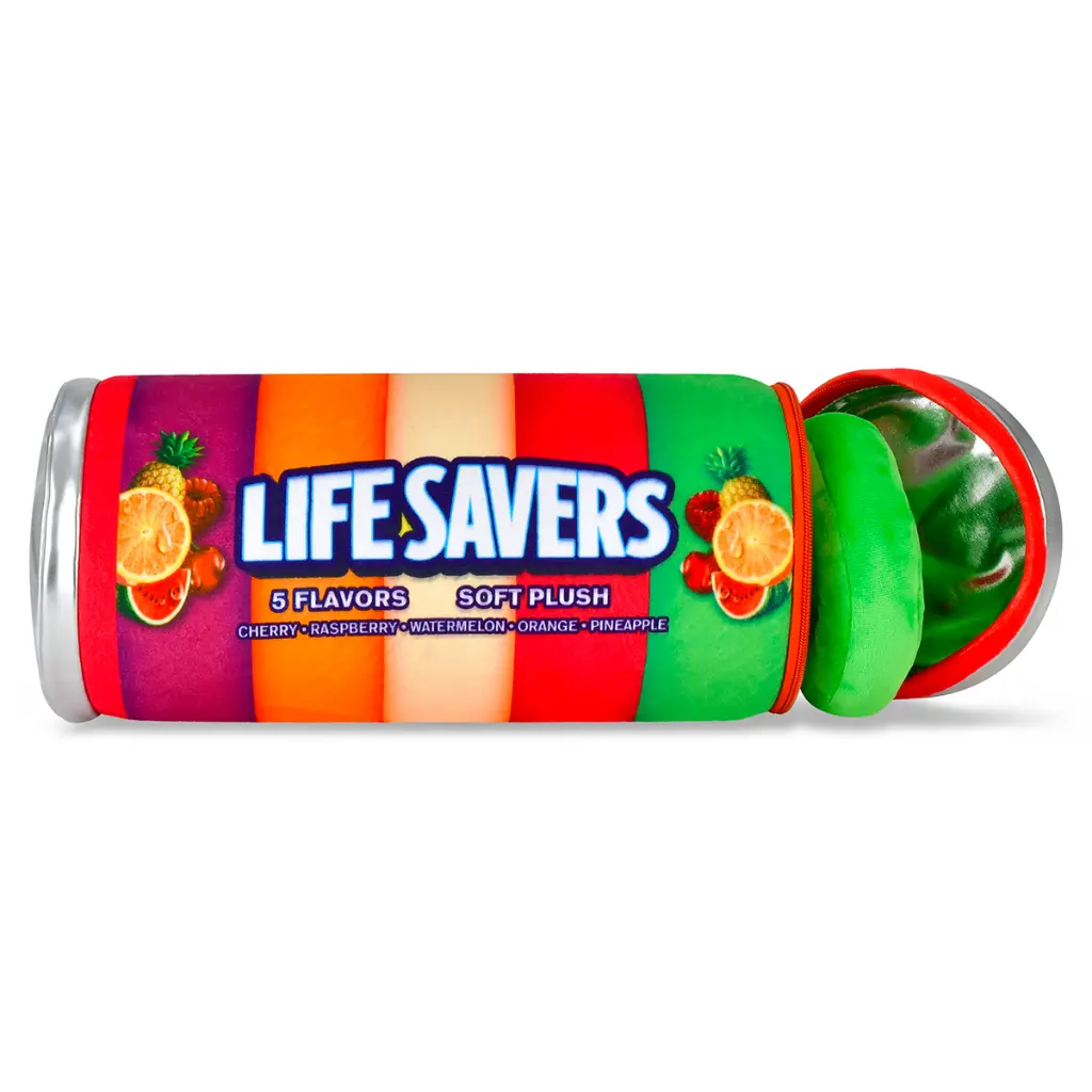 Iscream Lifesavers Packaging Plush Decorative Pillow 14.5in Soft Fleece 9 Iscream Lifesavers Packaging Plush Decorative Pillow 14.5in Soft Fleece