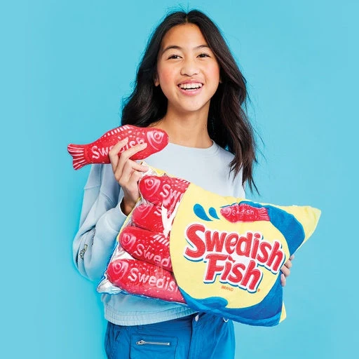 Iscream Swedish Fish Packaging Fleece Decorative Pillow Plush