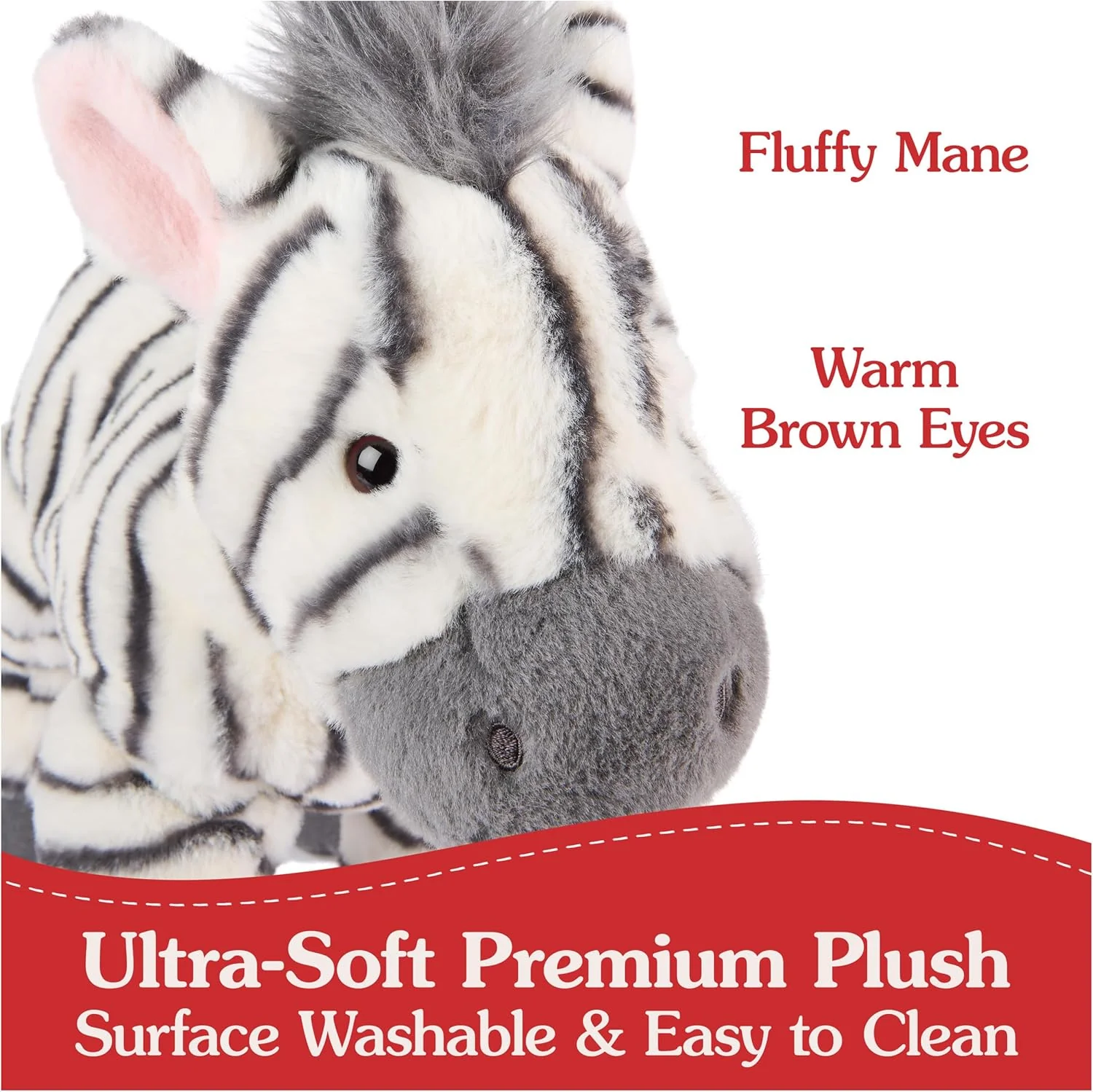 GUND Gemma Zebra Plush Toy, Soft 12 Inch Stuffed Animal 5 GUND Gemma Zebra Plush Toy, Soft 12 Inch Stuffed Animal