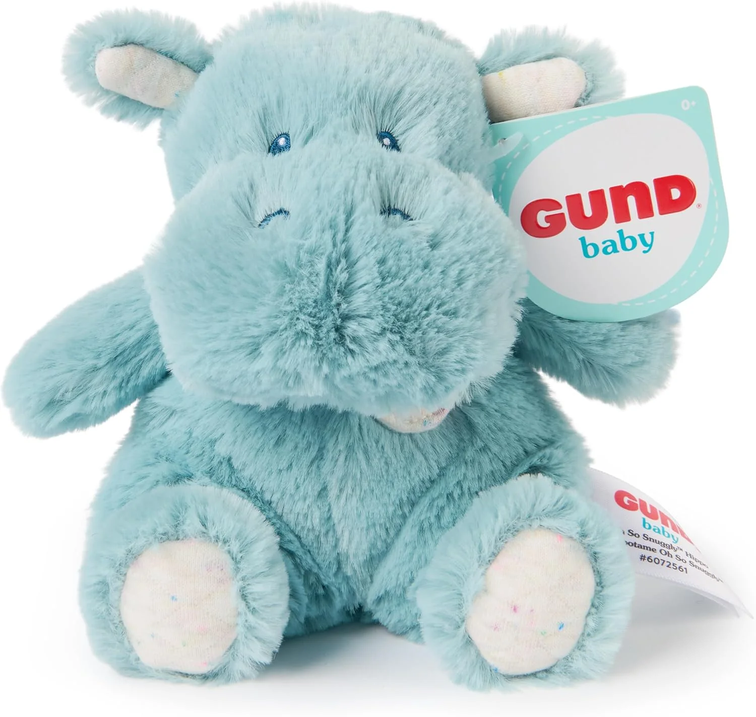 GUND Baby Oh So Snuggly Littles Teal Hippo Stuffed Animal 1 GUND Baby Oh So Snuggly Littles Teal Hippo Stuffed Animal