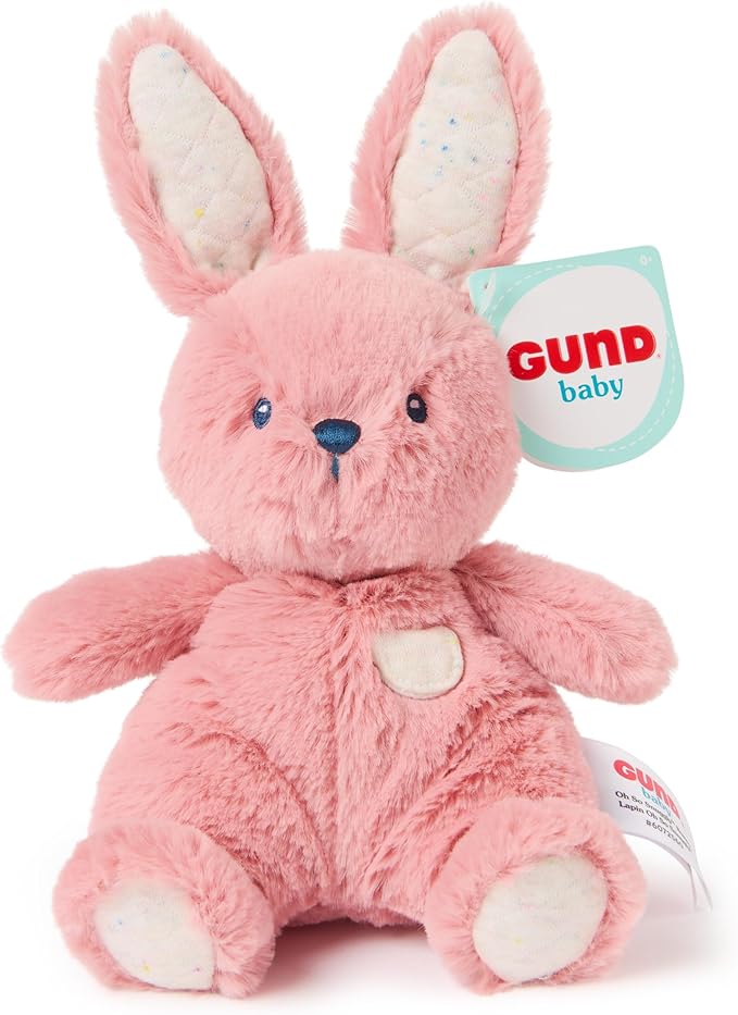 GUND Baby Oh So Snuggly Littles Pink Bunny Plush Toy 7 GUND Baby Oh So Snuggly Littles Pink Bunny Plush Toy