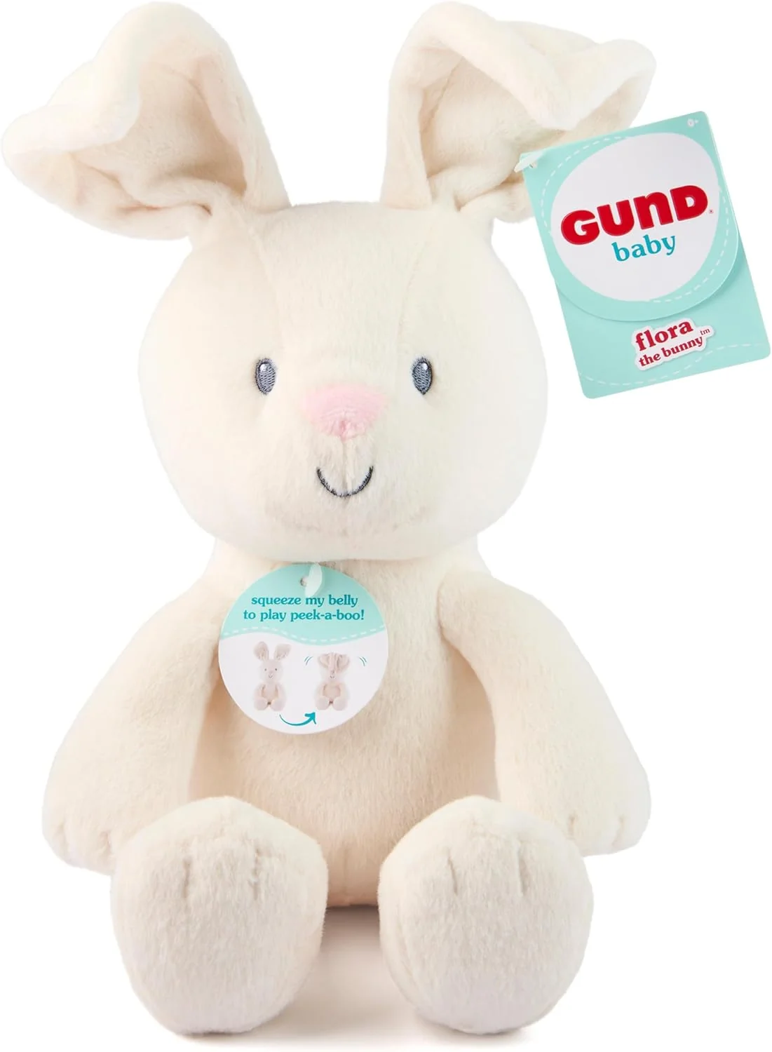 GUND Baby Peek-a-Boo Flora Bunny Plush Soft Stuffed Animal Toy 1 GUND Baby Peek-a-Boo Flora Bunny Plush Soft Stuffed Animal Toy