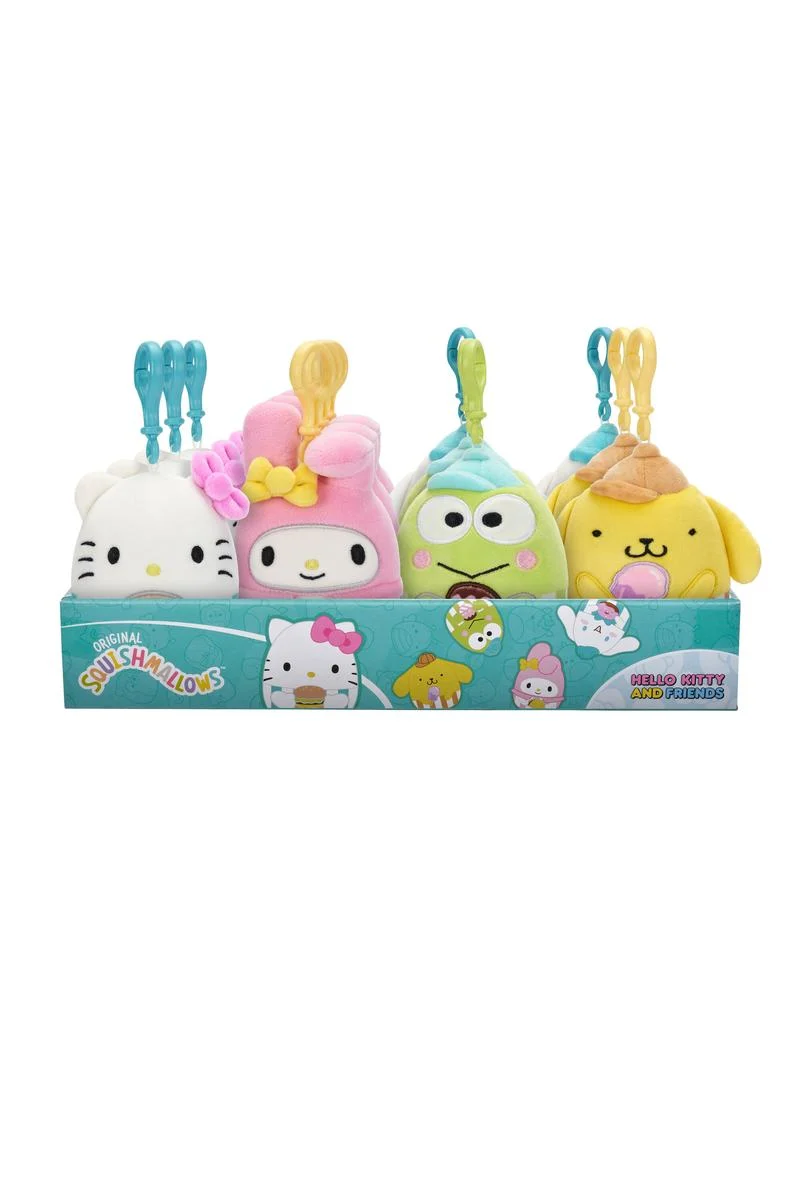 Squishmallows 3.5 Inch Hello Kitty and Friends Clip-On Plush Assortment 1 Squishmallows 3.5 Inch Hello Kitty and Friends Clip-On Plush Assortment