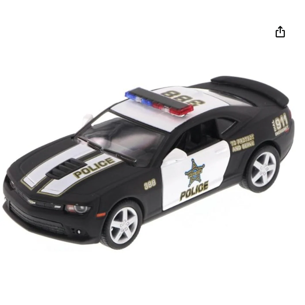 1/38 Scale 2014 Chevy Camaro Die Cast Police Cruiser Model