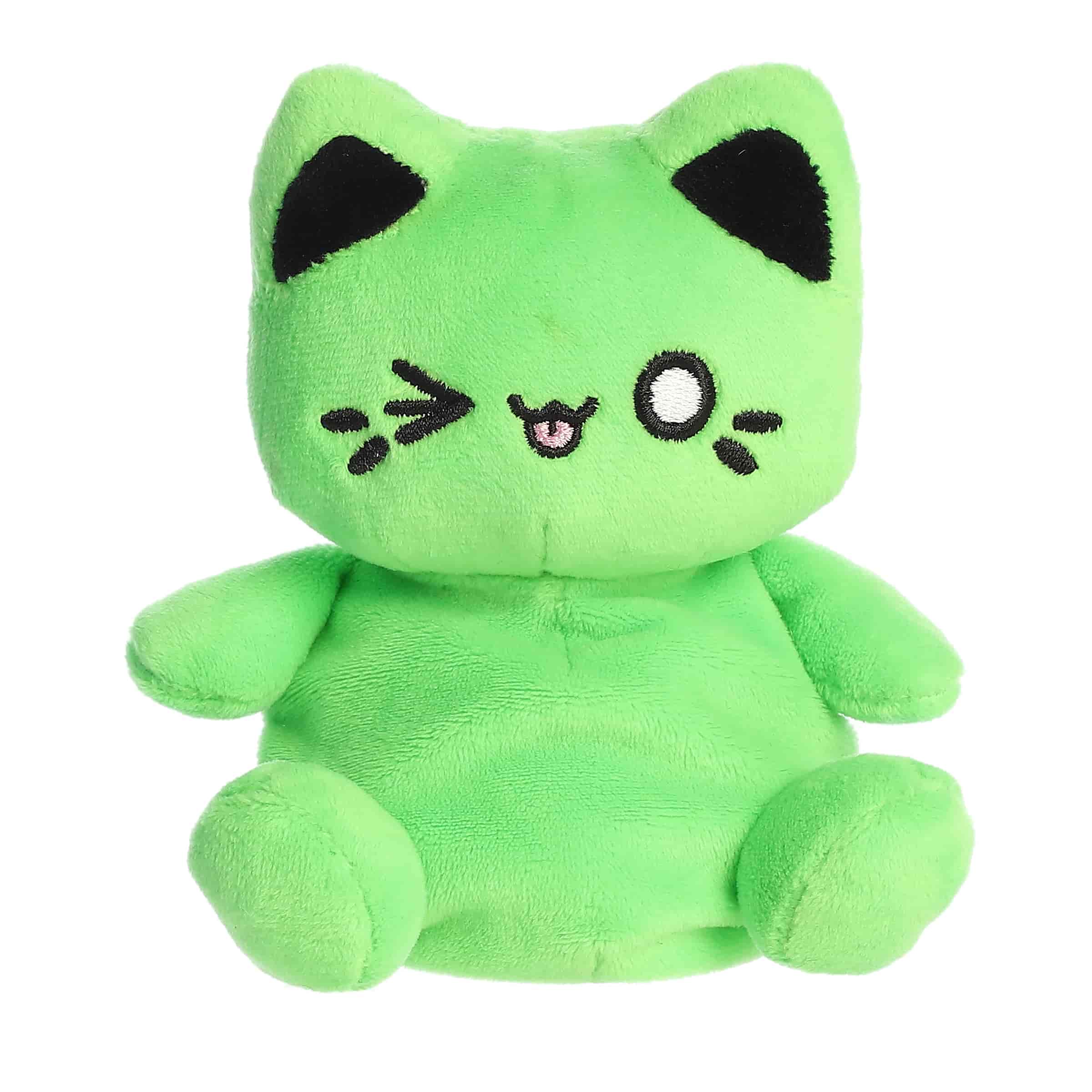 Peach Palm Pals 5 Inch Toxic Green Meowchi Plush