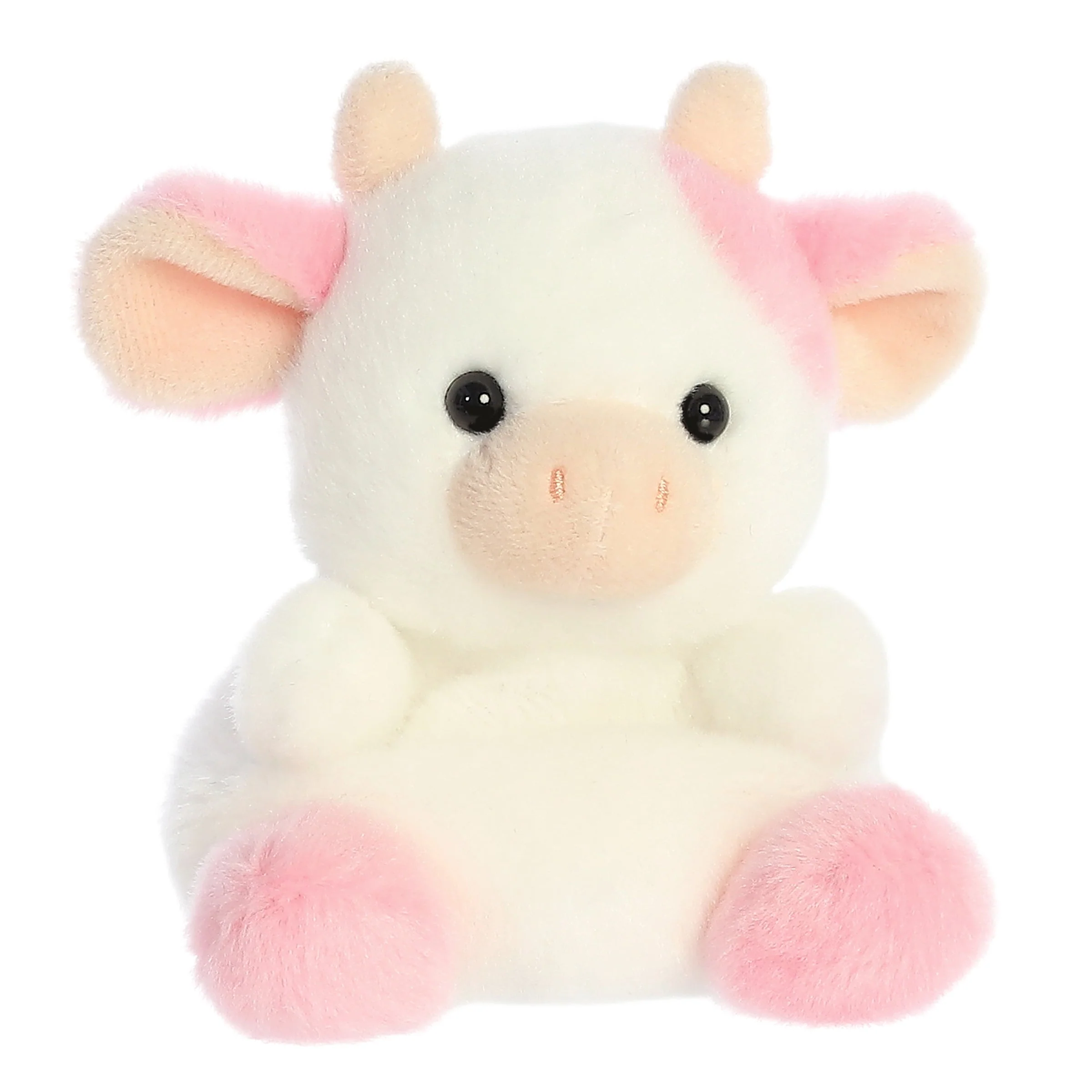 Palm Pals Belle Strawberry Cow Mini Soft Stuffed Plush Toy 2 Palm Pals Belle Strawberry Cow Mini Soft Stuffed Plush Toy