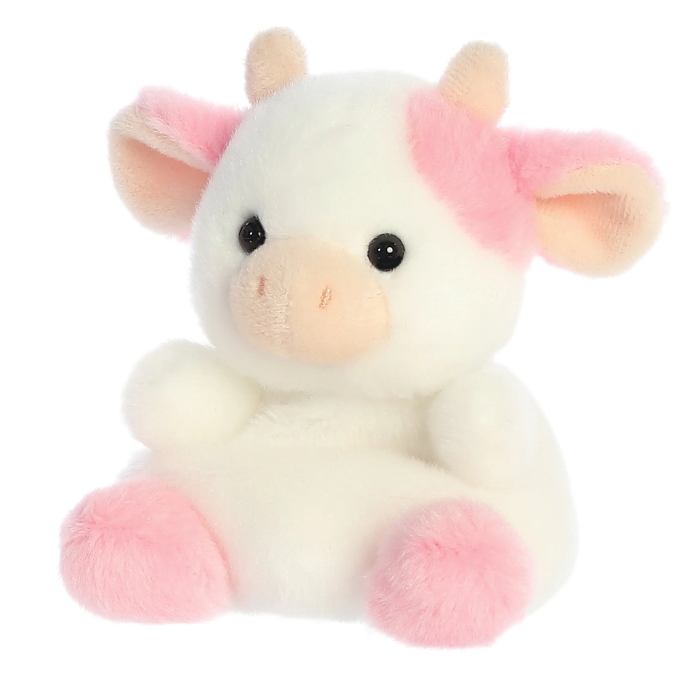 Palm Pals Belle Strawberry Cow Mini Soft Stuffed Plush Toy 5 Palm Pals Belle Strawberry Cow Mini Soft Stuffed Plush Toy