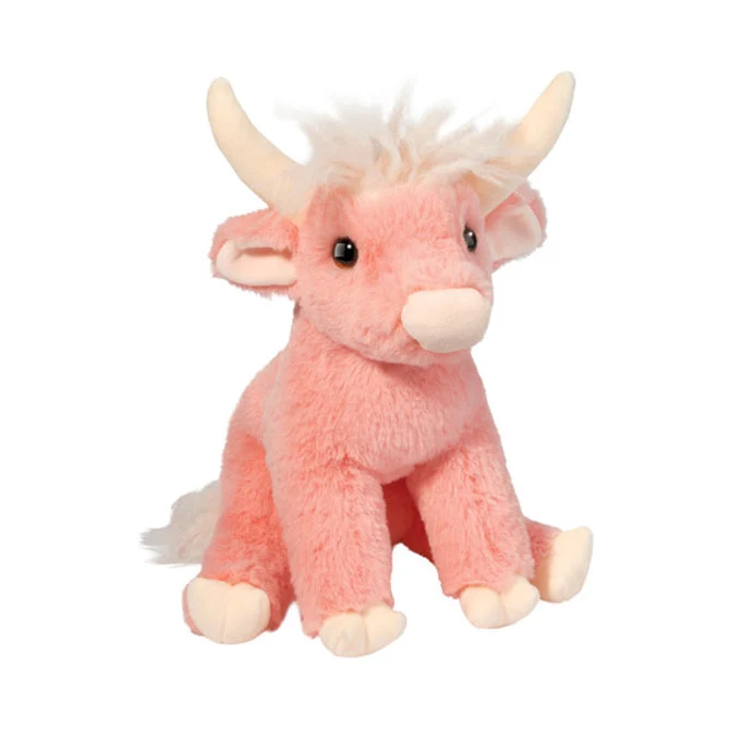 Douglas Candie Pink Highland Cow Soft Shaggy Plush Stuffed Animal