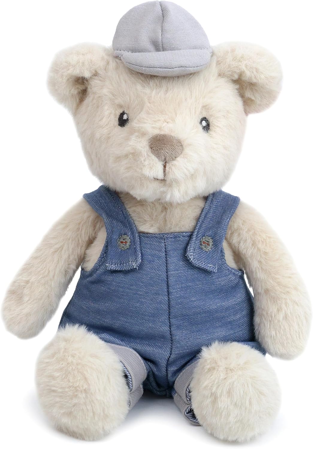MON AMI Eddie Bear 11 Inch Plush Stuffed Animal in Overalls