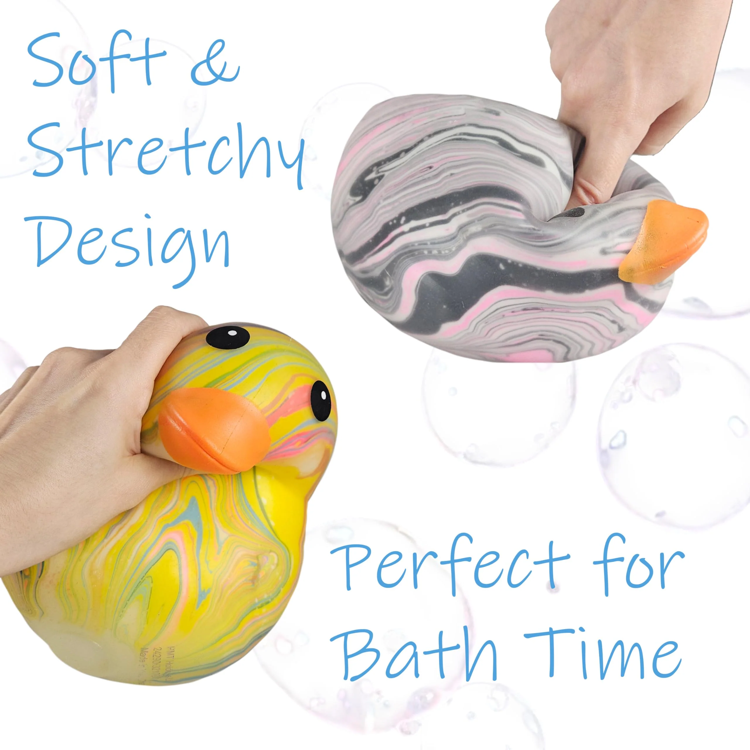 Pudgiez 6 Inch Squishy Marble Rubber Duck Large Fidget Toy 2 Pudgiez 6 Inch Squishy Marble Rubber Duck Large Fidget Toy