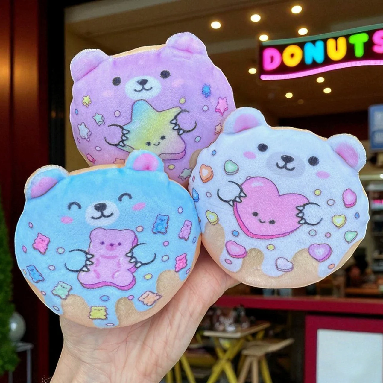 Super Duper Sugar Squisher Bear Donut Plush Fidget Sensory Toy 1 Super Duper Sugar Squisher Bear Donut Plush Fidget Sensory Toy