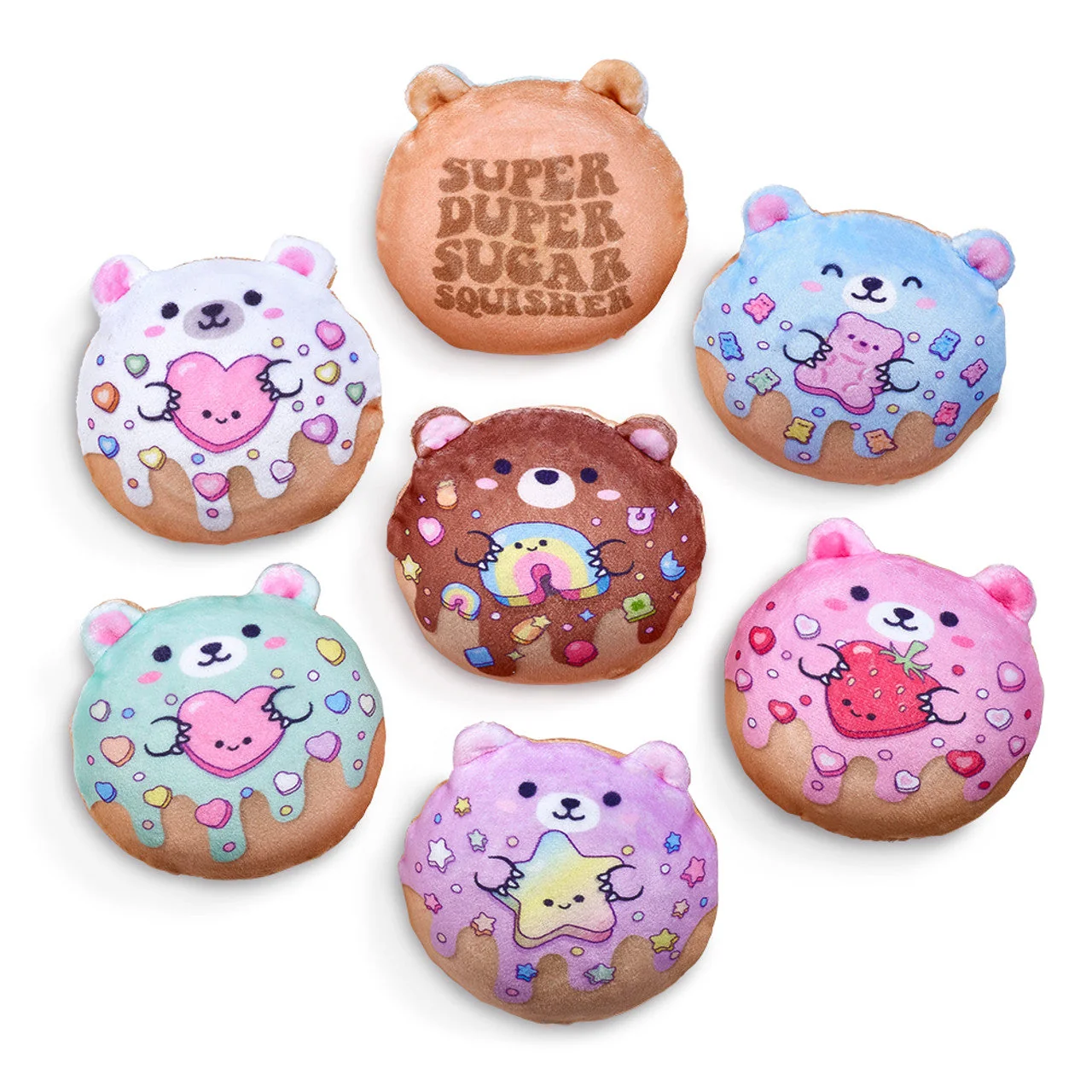 Super Duper Sugar Squisher Bear Donut Plush Fidget Sensory Toy 3 Super Duper Sugar Squisher Bear Donut Plush Fidget Sensory Toy