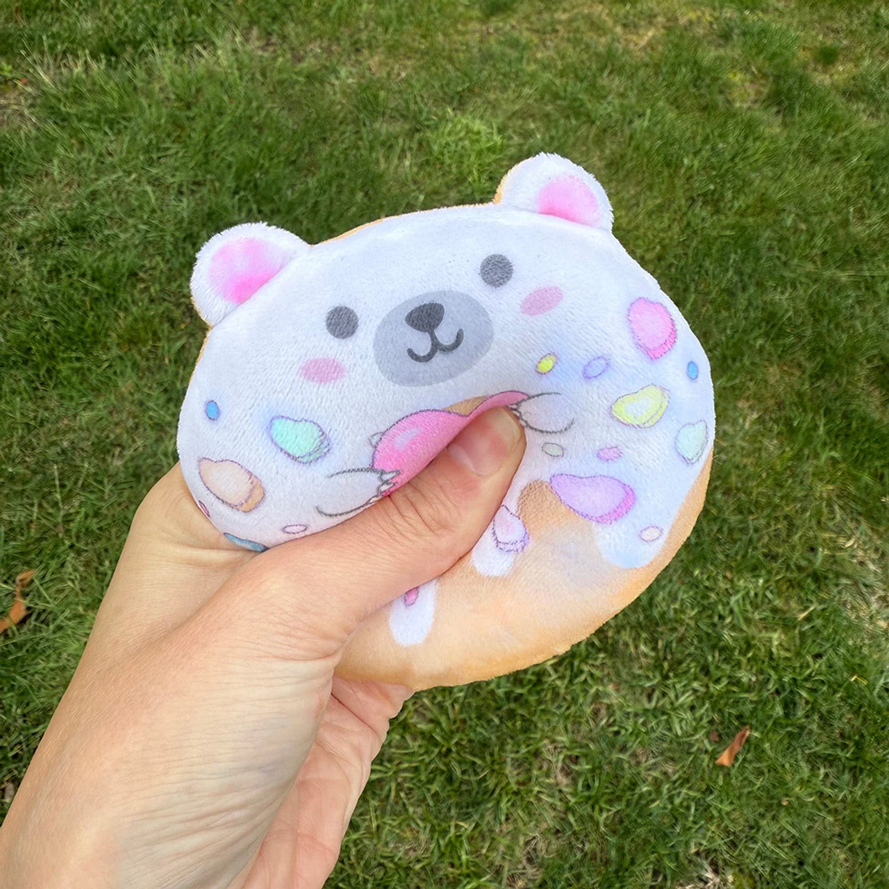 Super Duper Sugar Squisher Bear Donut Plush Fidget Sensory Toy 5 Super Duper Sugar Squisher Bear Donut Plush Fidget Sensory Toy
