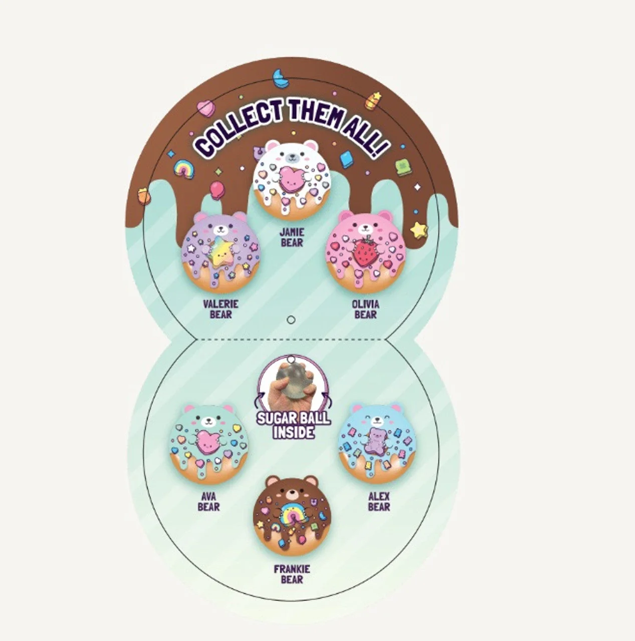Super Duper Sugar Squisher Bear Donut Plush Fidget Sensory Toy 7 Super Duper Sugar Squisher Bear Donut Plush Fidget Sensory Toy