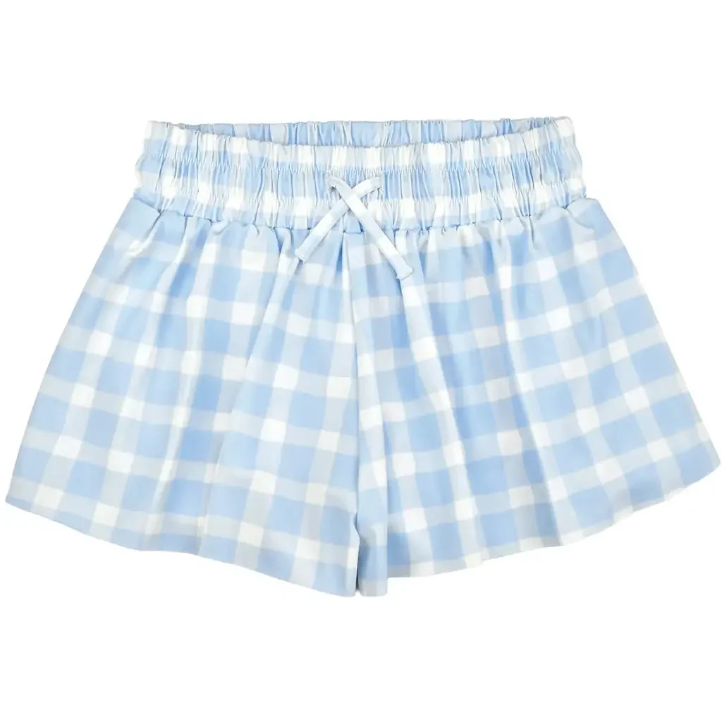 Blue Gingham Butterfly Shorts 1 Blue Gingham Butterfly Shorts