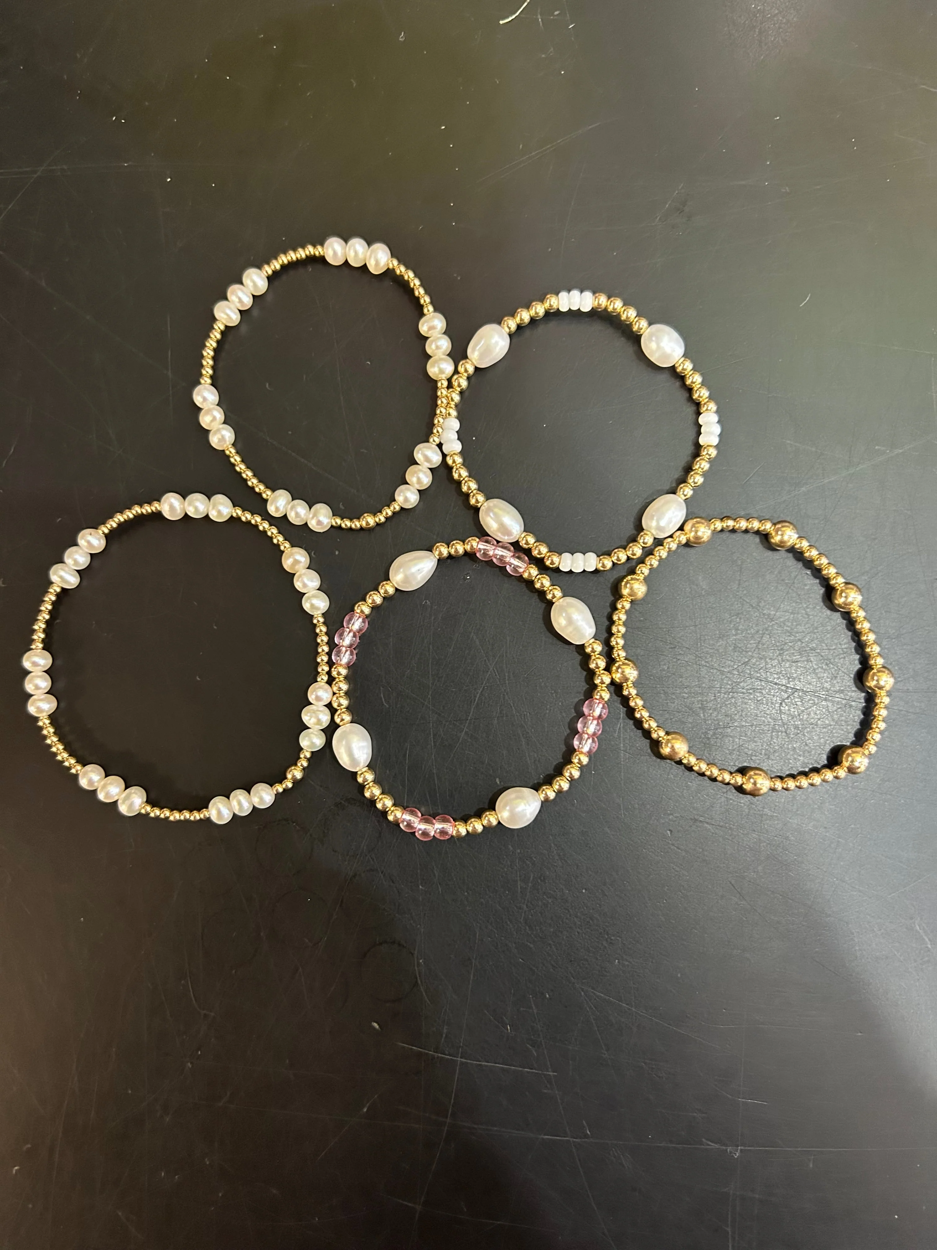 14k Gold Bead Bracelet