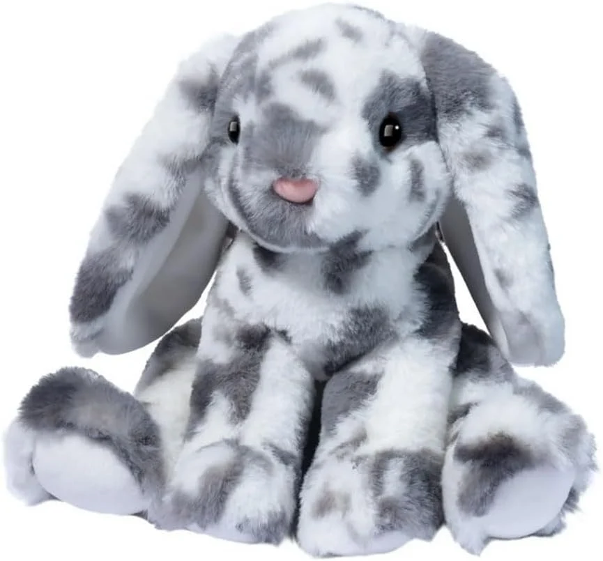 Bouncie Spotted Gray Rabbit Plush Stuffed Animal Toy