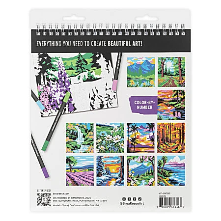 Brea Reese Color-by-Number Marker Pad Kit Mountain Landscapes 2 Brea Reese Color-by-Number Marker Pad Kit Mountain Landscapes