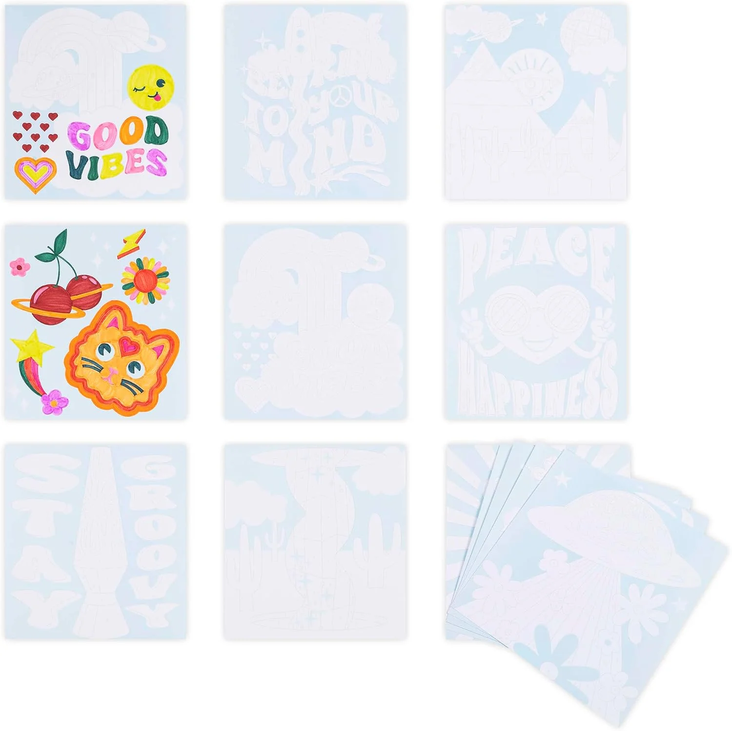 Brea Reese Vivid Marker Color-By-Number Kit Good Vibes 3 Brea Reese Vivid Marker Color-By-Number Kit Good Vibes