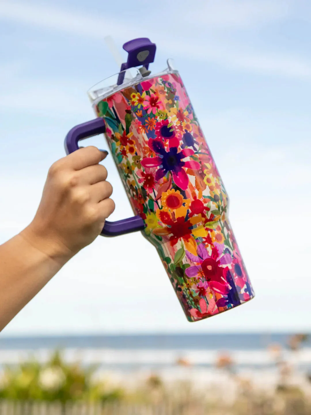 Bright Floral Tumbler 40oz 2 Bright Floral Tumbler 40oz