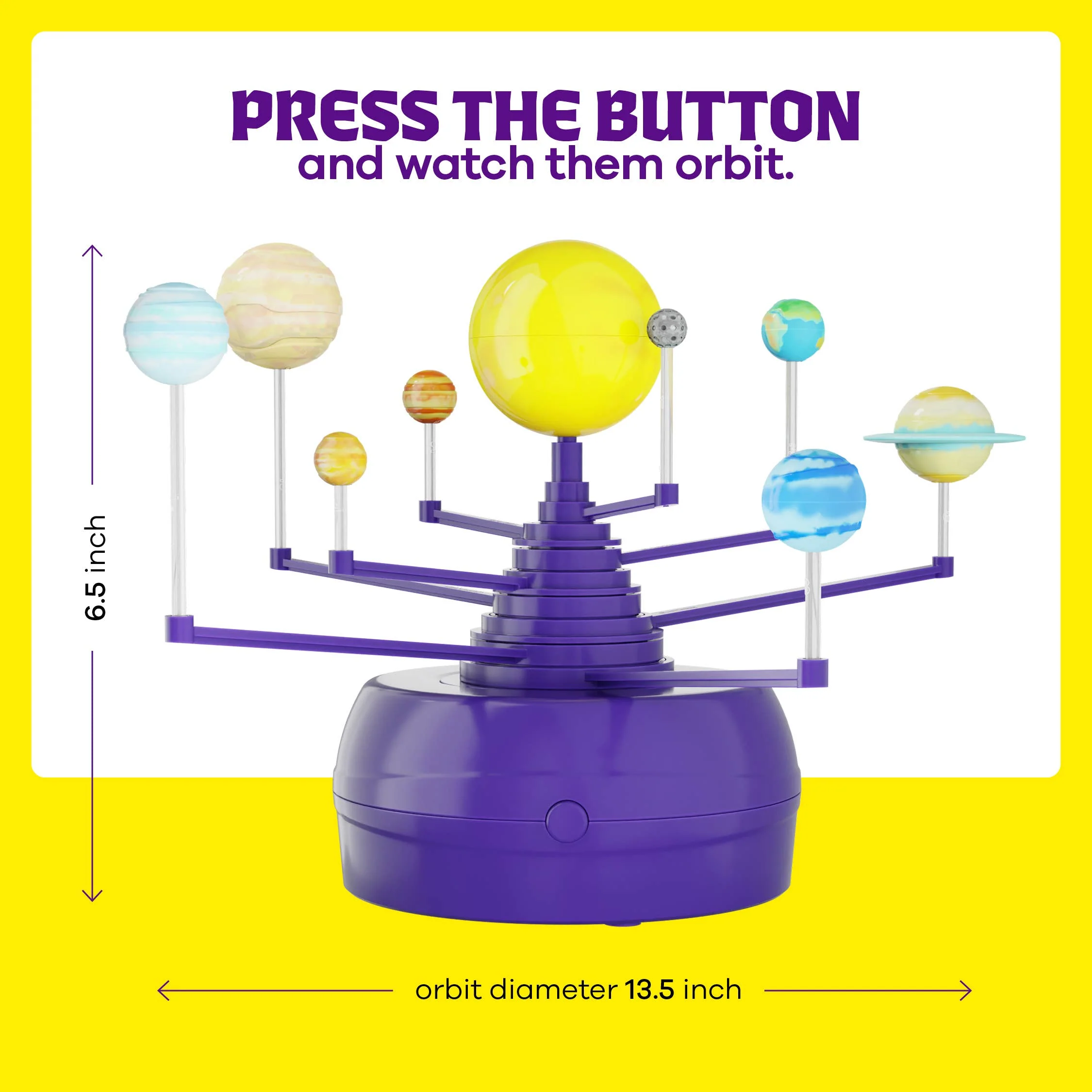 360° Orbiting Solar System for Kids, Paint & Build Model Kit 7 360° Orbiting Solar System for Kids, Paint & Build Model Kit