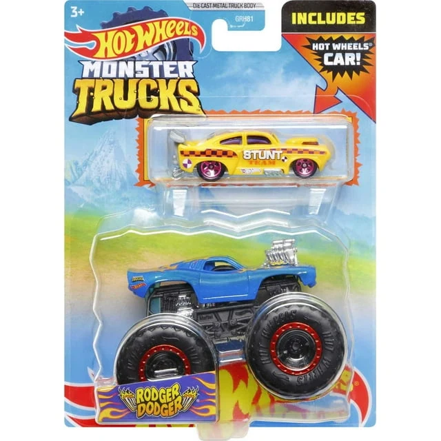 Hot Wheels Monster Truck & Crushable Car 20 Hot Wheels Monster Truck & Crushable Car