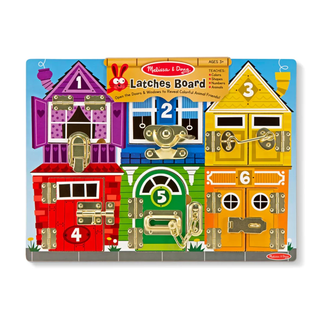 Melissa & Doug Wooden Latches Board 3 Melissa & Doug Wooden Latches Board