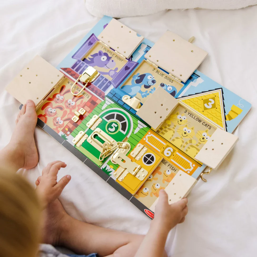 Melissa & Doug Wooden Latches Board 3 Melissa & Doug Wooden Latches Board