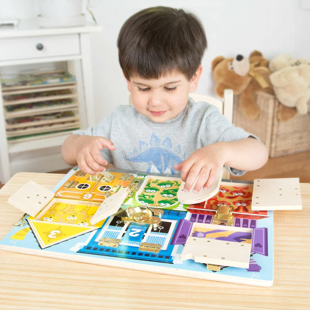 Melissa & Doug Wooden Latches Board 5 Melissa & Doug Wooden Latches Board