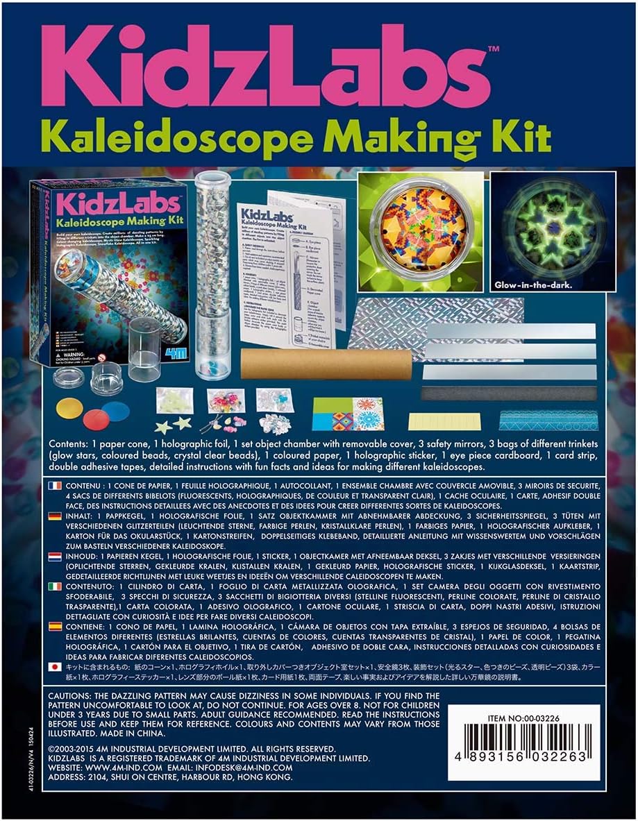 4M Kaleidoscope Making Kit STEM Optical Science Craft Toy 5 4M Kaleidoscope Making Kit STEM Optical Science Craft Toy