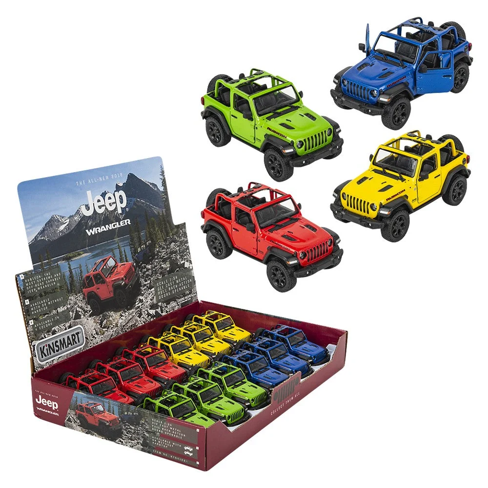 5 Inch Die-Cast 2018 Jeep Wrangler Open Top Pullback Car 6 5 Inch Die-Cast 2018 Jeep Wrangler Open Top Pullback Car