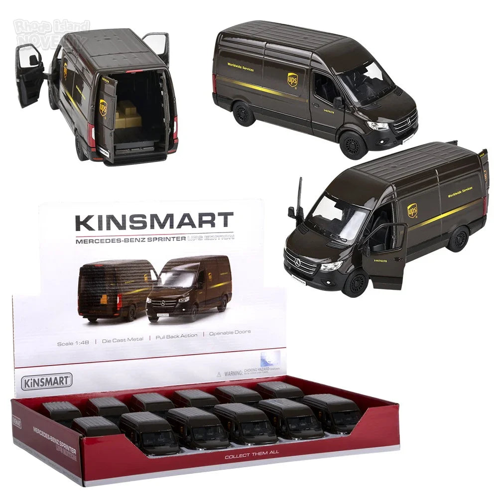 5 Inch Diecast Pull Back UPS Delivery Van Toy Display