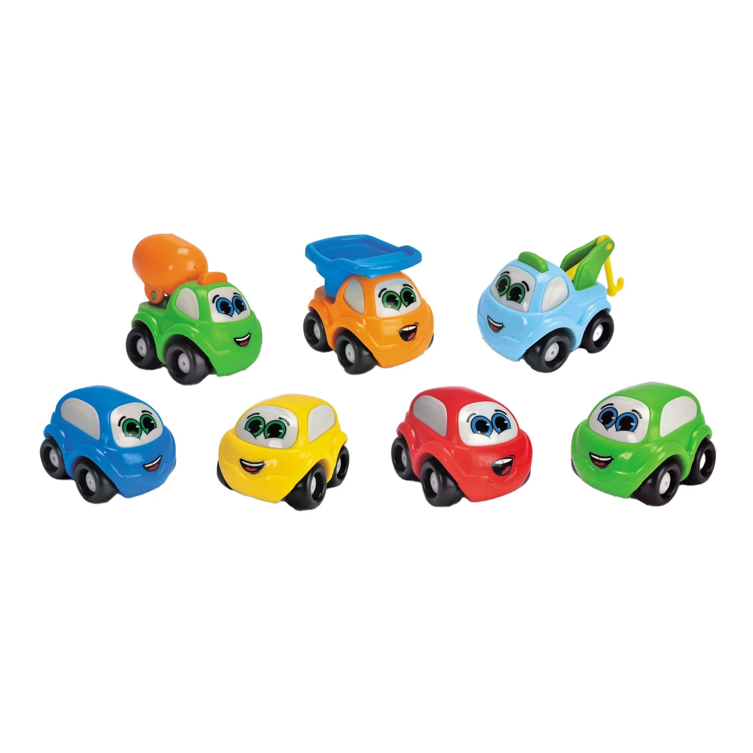 ABC City Team 7-Piece Colorful City Vehicle Toy Car Set