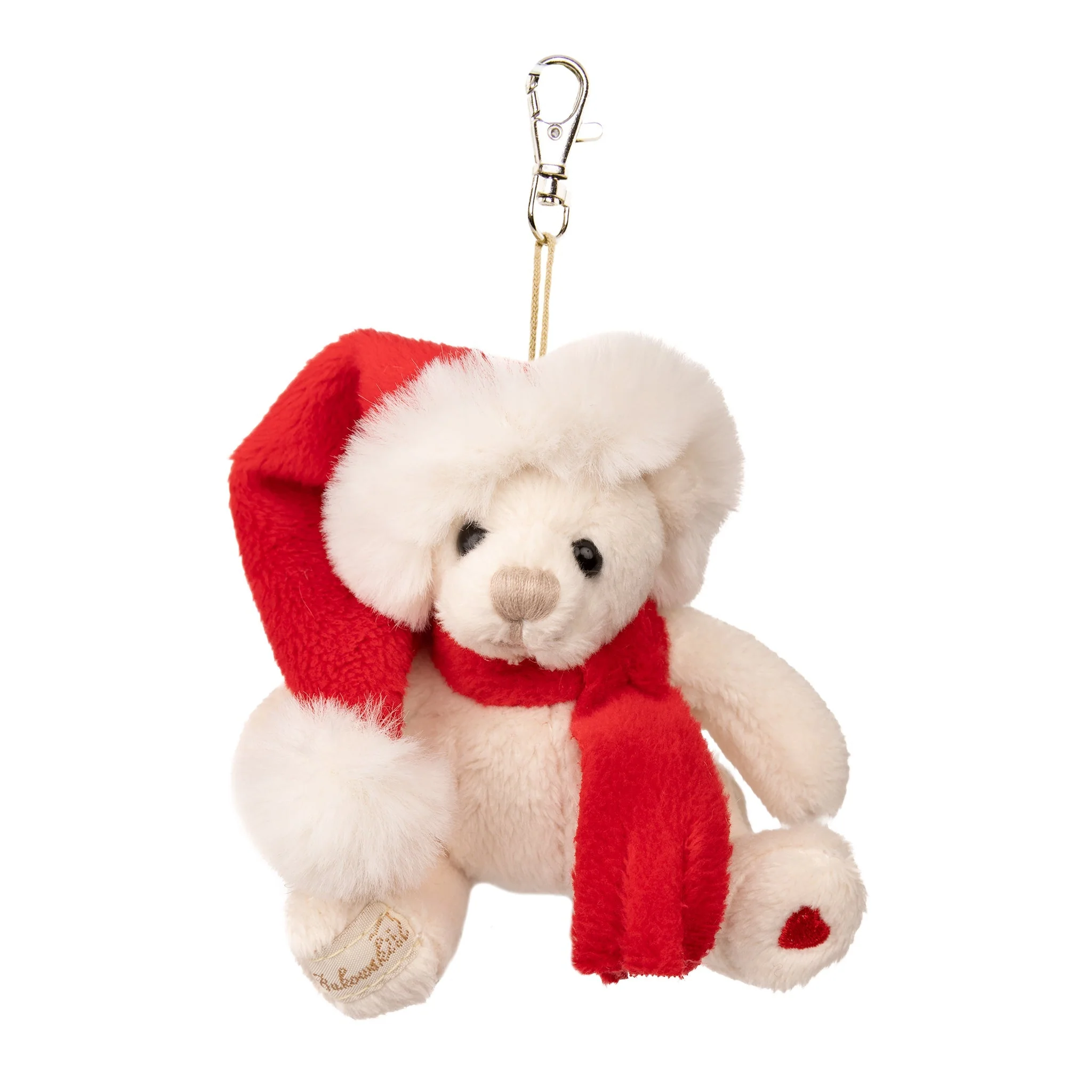 Adorable Bernard Plush Bear Key Ring Charm