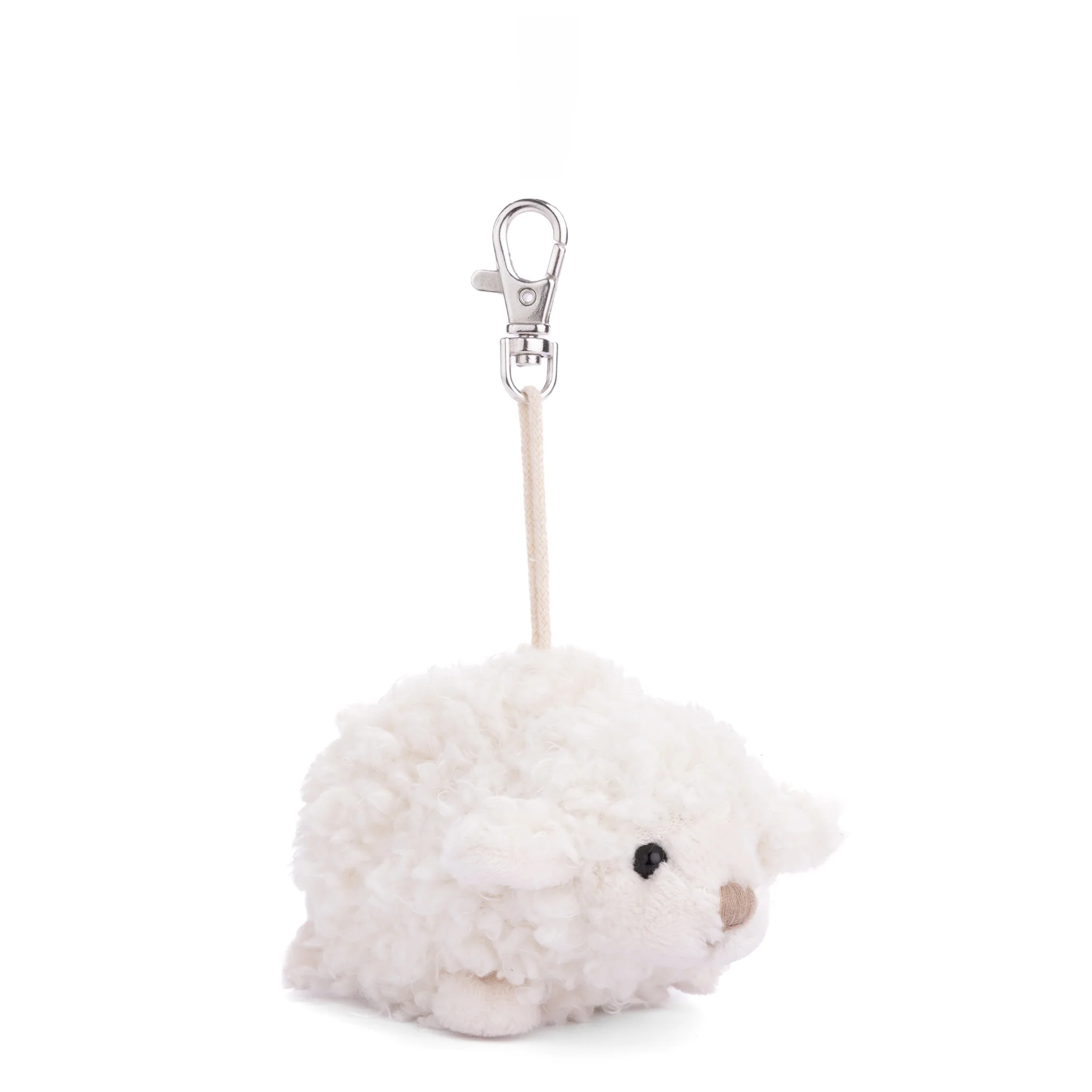 Adorable Lefty Lamb Plush Bag Charm with Metal Clasp