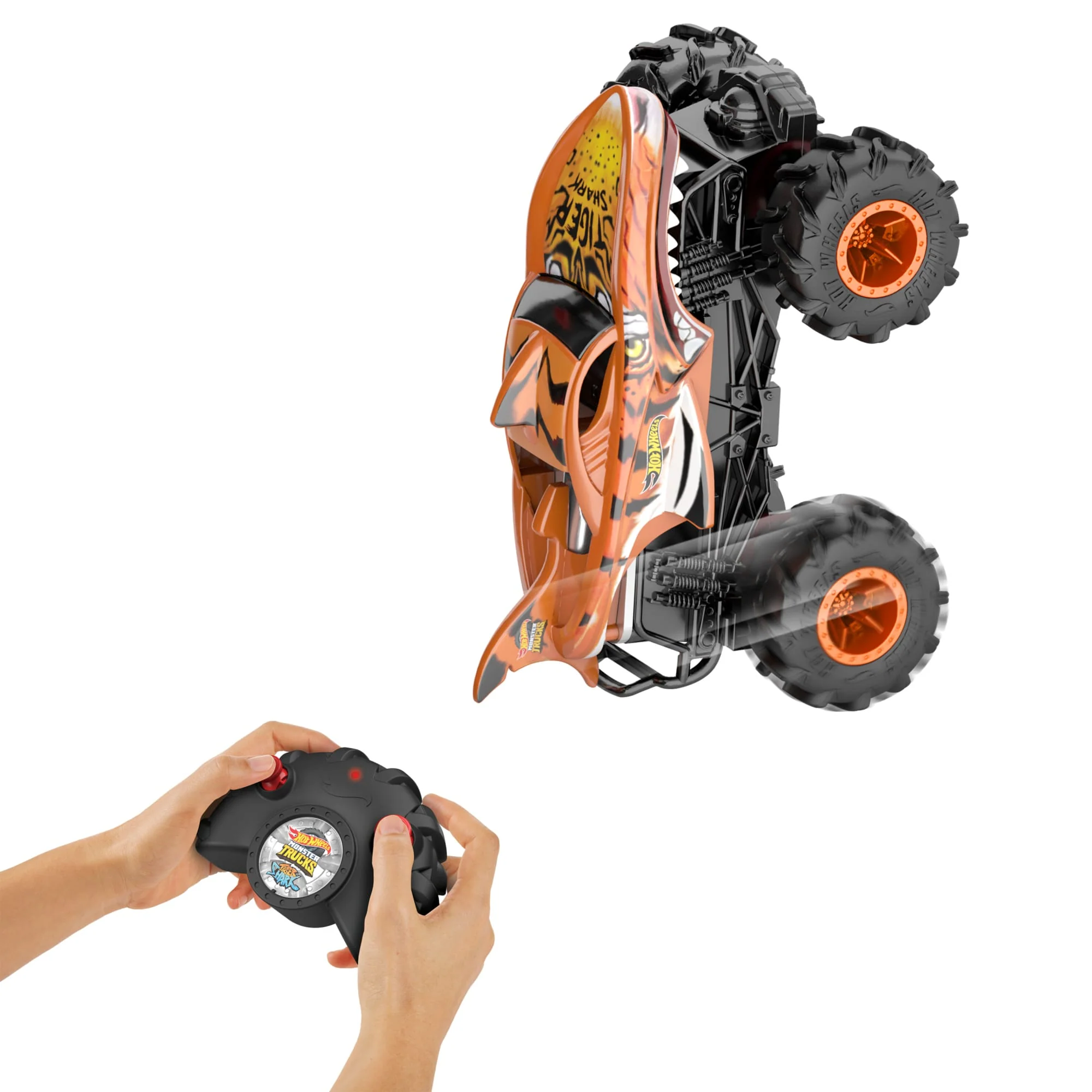 Hot Wheels RC Monster Trucks 1:24 Scale Tiger Shark Vehicle 5 Hot Wheels RC Monster Trucks 1:24 Scale Tiger Shark Vehicle