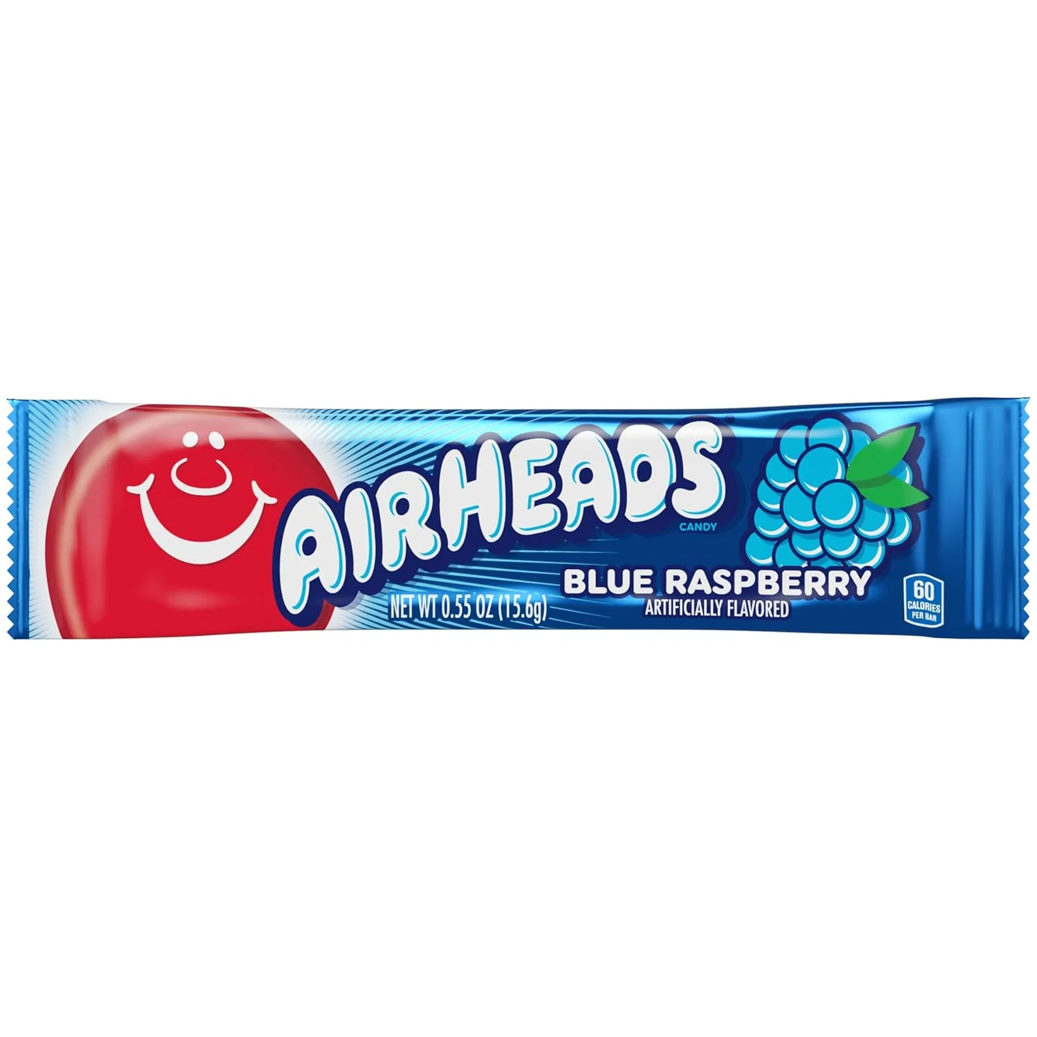 Airheads Blue Raspberry Taffy Candy Individually Wrapped Bars 8 Airheads Blue Raspberry Taffy Candy Individually Wrapped Bars