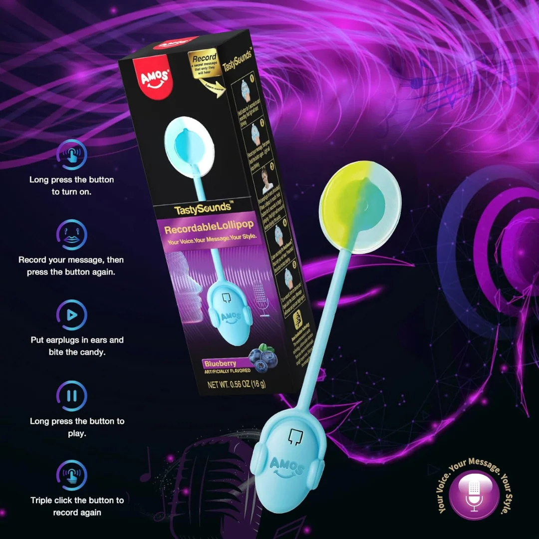 AMOS Recordable Music Blueberry Lollipop 3 AMOS Recordable Music Blueberry Lollipop