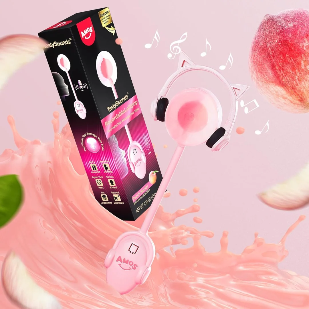 AMOS Recordable Music Peach Lollipop 7 AMOS Recordable Music Peach Lollipop