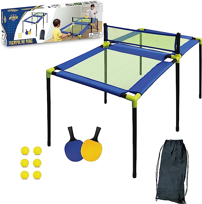 Portable Trampoline Ping Pong Table Tennis Game for Indoor or Outdoor Use 8 Portable Trampoline Ping Pong Table Tennis Game for Indoor or Outdoor Use