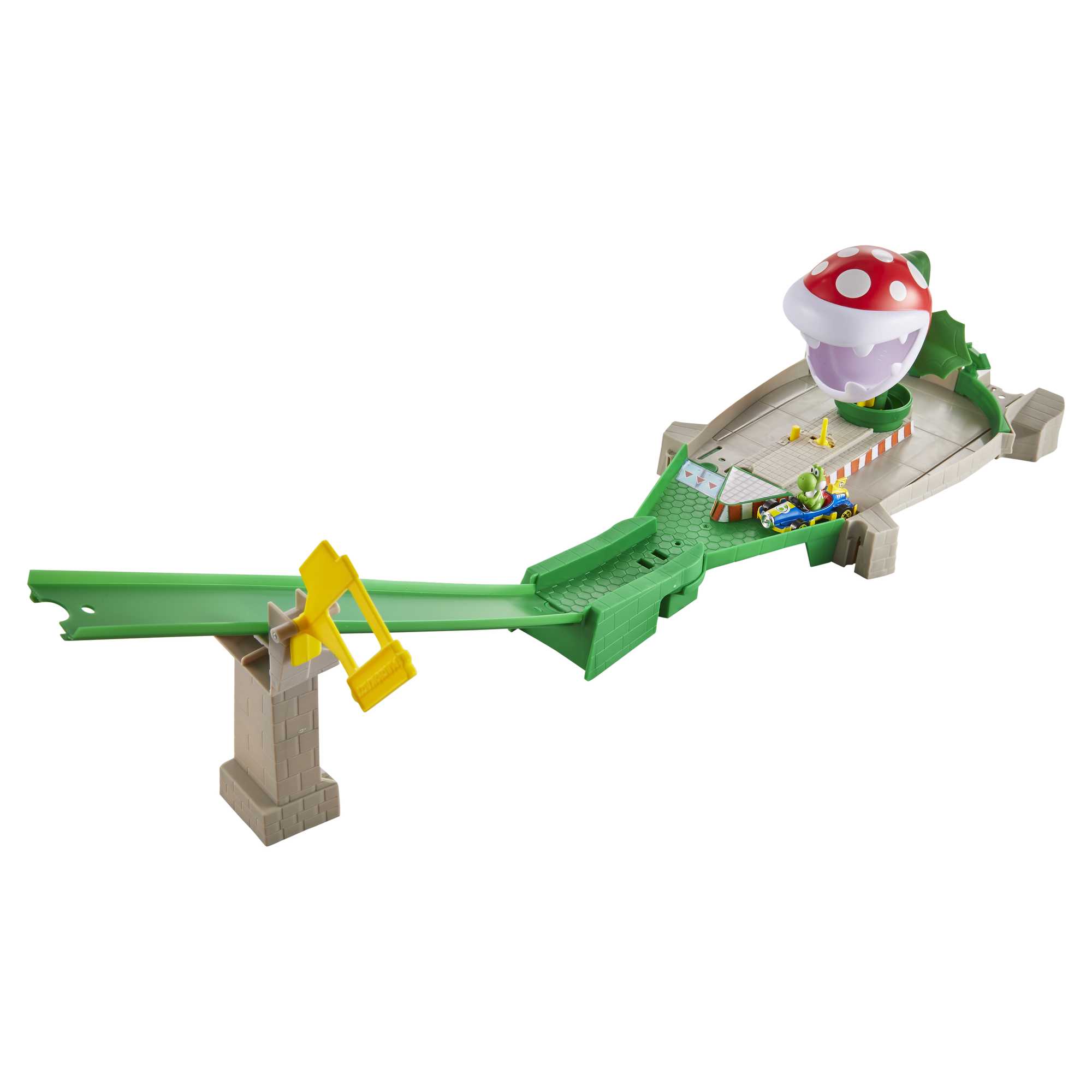 Hot Wheels Mario Kart Piranha Plant Track Set with Yoshi Car
